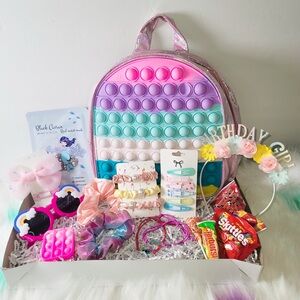 Colorful Pop It Backpack with Accessories